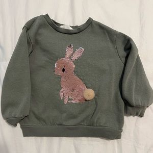 HM Bunny Rabbit Sequin Sweatshirt